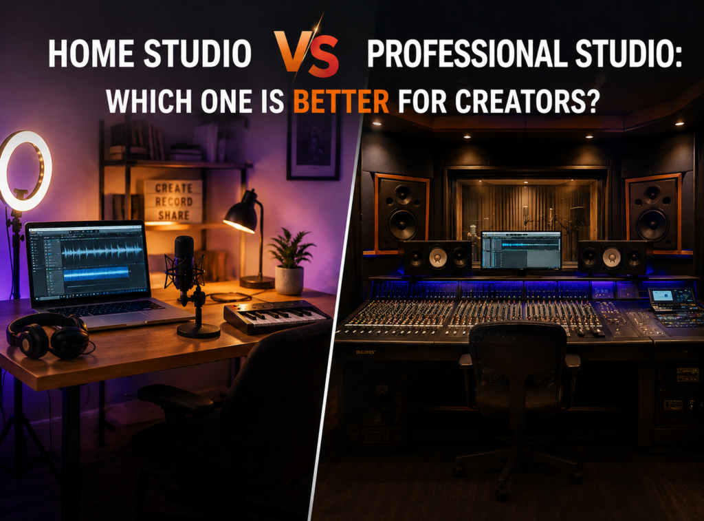 Home Studio vs Professional Studio: Which One Is Better for Creators?